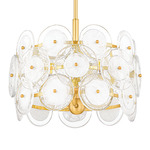 Zoella Pendant - Aged Brass / Clear