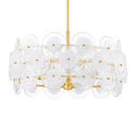 Zoella Pendant - Aged Brass / Clear