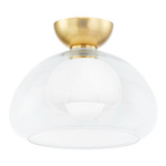 Cortney Ceiling Light - Aged Brass / Clear/ Opal