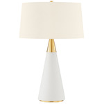 Jen Table Lamp - Cream / White