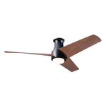 Ambit Flush DC Ceiling Fan - Matte Black / Mahogany