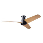 Ambit Flush DC Ceiling Fan - Matte Black / Maple