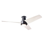 Ambit Flush DC Ceiling Fan - Matte Black / Whitewash