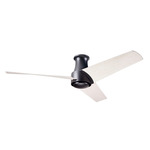 Ambit Flush DC Ceiling Fan - Matte Black / Whitewash