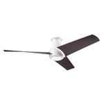 Ambit Flush DC Ceiling Fan - Matte White / Ebony