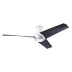 Ambit Flush DC Ceiling Fan - Matte White / Matte Black