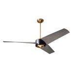 Ambit DC Ceiling Fan - Satin Brass / Matte Black / Graywash