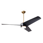 Ambit DC Ceiling Fan - Satin Brass / Matte Black / Matte Black