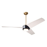 Ambit DC Ceiling Fan - Satin Brass / Matte Black / Whitewash