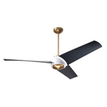 Ambit DC Ceiling Fan - Satin Brass / Matte White / Matte Black