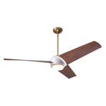 Ambit DC Ceiling Fan - Satin Brass / Matte White / Mahogany