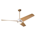 Ambit DC Ceiling Fan - Satin Brass / Matte White / Maple