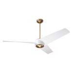 Ambit DC Ceiling Fan - Satin Brass / Matte White / Matte White