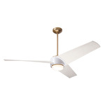 Ambit DC Ceiling Fan - Satin Brass / Matte White / Whitewash