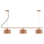 J-Series Julia Cord Hung Linear Multi-Light Pendant - Terracotta