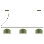 J-Series Julia Dual Canopy Linear Chandelier - Fern Green