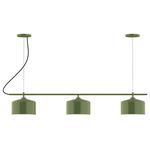 J-Series Julia Cord Hung Linear Multi-Light Pendant - Fern Green
