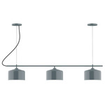 J-Series Julia Cord Hung Linear Multi-Light Pendant - Slate Gray