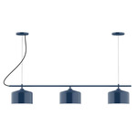 J-Series Julia Cord Hung Linear Multi-Light Pendant - Navy
