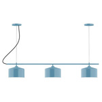 J-Series Julia Cord Hung Linear Multi-Light Pendant - Light Blue
