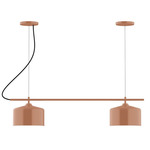 J-Series Julia Cord Hung Linear Multi-Light Pendant - Terracotta