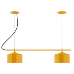 J-Series Julia Dual Canopy Linear Chandelier - Bright Yellow