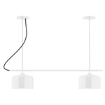 J-Series Julia Dual Canopy Linear Chandelier - White