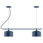 J-Series Julia Cord Hung Linear Multi-Light Pendant - Navy