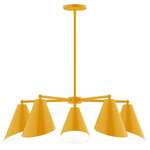 J-Series Jasmine Stem Hung Chandelier - Bright Yellow