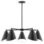 J-Series Jasmine Stem Hung Chandelier - Black