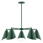 J-Series Jasmine Stem Hung Chandelier - Forest Green