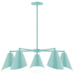 J-Series Jasmine Stem Hung Chandelier - Sea Green