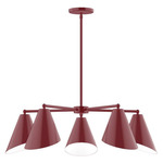 J-Series Jasmine Stem Hung Chandelier - Barn Red