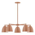 J-Series Jill Stem Hung 5-Light Chandelier - Terracotta