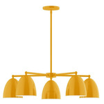 J-Series Jill Stem Hung 5-Light Chandelier - Bright Yellow