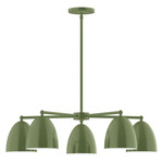 J-Series Jill Stem Hung 5-Light Chandelier - Fern Green