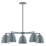 J-Series Jill Stem Hung 5-Light Chandelier - Slate Gray