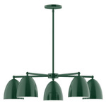 J-Series Jill Stem Hung 5-Light Chandelier - Forest Green