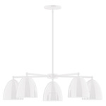 J-Series Jill Stem Hung 5-Light Chandelier - White