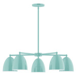J-Series Jill Stem Hung 5-Light Chandelier - Sea Green