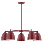 J-Series Jill Stem Hung 5-Light Chandelier - Barn Red