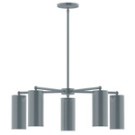 J-Series Jordan Stem Hung Chandelier - Slate Gray