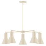 Axis Flare Stem Hung Chandelier - Cream