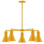 J-Series Flare Stem Chandelier - Bright Yellow