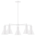 Axis Flare Stem Hung Chandelier - White