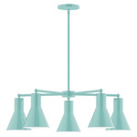 J-Series Flare Stem Chandelier - Sea Green