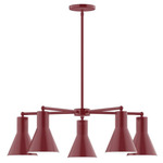 J-Series Flare Stem Chandelier - Barn Red