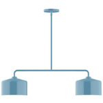 J-Series Julia Stem Hung Linear Multi-Light Pendant - Light Blue
