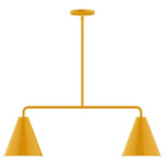 J-Series Jynx Stem Hung Linear Multi-Light Pendant - Bright Yellow