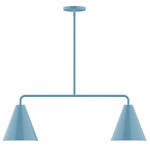 J-Series Jynx Stem Hung Linear Multi-Light Pendant - Light Blue